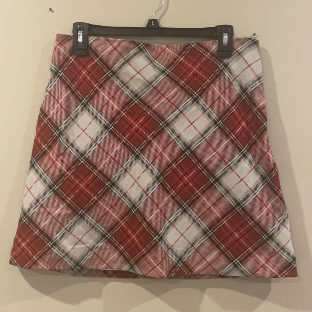 Plaid Red & Cream Miniskirt